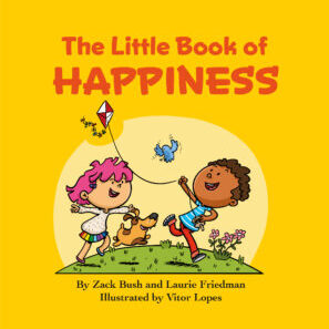 The Little Book of Happiness Cover with two children chasing butterflies on the cover