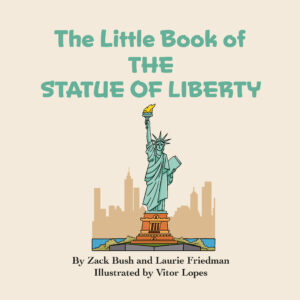 Illustration of the Statue of Liberty in New York Harbor